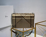 Dior Diorama Cannage Calfskin Bag in Bronze - 6