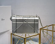 Dior Diorama Cannage Calfskin Bag in Sliver - 6