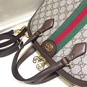 Gucci Ophidia medium top handle bag in Khaki - 6