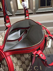 Gucci Webby Speedy Canvas Cross Body Bag in Red - 4