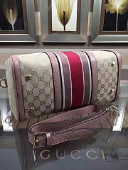 Gucci Webby Speedy Canvas Cross Body Bag in Pink - 3