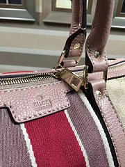 Gucci Webby Speedy Canvas Cross Body Bag in Pink - 4