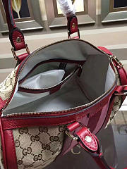 Gucci Webby Speedy Canvas Cross Body Bag in Wine Red - 6