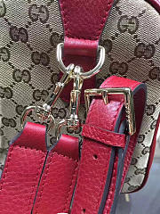 Gucci Webby Speedy Canvas Cross Body Bag in Wine Red - 5