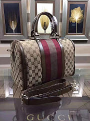 Gucci Webby Speedy Canvas Cross Body Bag in Khaki - 4