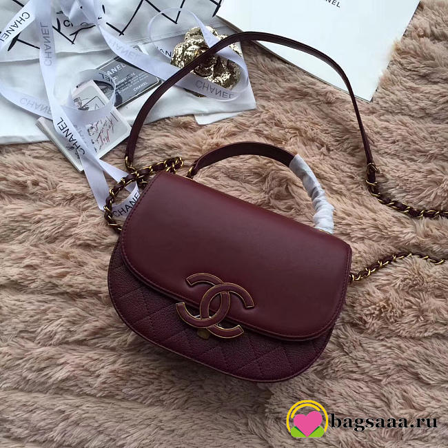 Chanel Original Leather Bag in Wine Red - 1