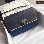 Chanel Calfskin Flap Bag A57560 Blue - 3