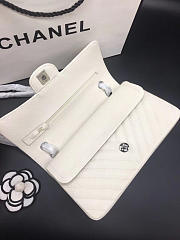 Chanel Flap Bag Caviar White Bag 25cm with Silver Hardware - 5