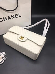 Chanel Flap Bag Caviar White Bag 25cm with Gold Hardware - 2