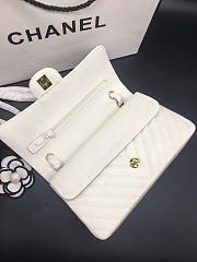 Chanel Flap Bag Caviar White Bag 25cm with Gold Hardware - 3