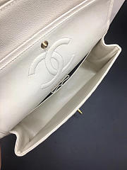 Chanel Flap Bag Caviar White Bag 25cm with Gold Hardware - 6