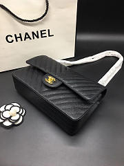 Chanel Flap Bag Caviar Black Bag 25cm with Gold Hardware - 3