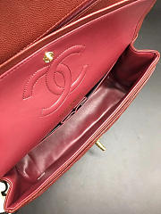 Chanel Flap Bag Caviar Red Bag 25cm with Gold Hardware - 3