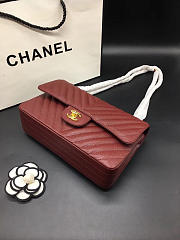 Chanel Flap Bag Caviar Red Bag 25cm with Gold Hardware - 5