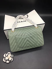 Chanel Flap Bag Caviar Light Green Bag 25cm with Gold Hardware - 2