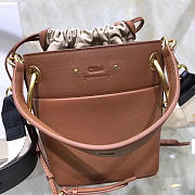 Chloe mini roy bucket bag in Brown - 5
