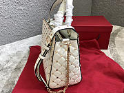 Valentino Garavani Rockstud Spike Lambskin Handbag in white - 6