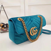 Gucci Marmont velvet small shoulder bag in Blue - 5