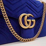 Gucci Marmont velvet Large shoulder bag in Dark Blue - 6