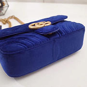 Gucci Marmont velvet Small shoulder bag in Dark Blue - 6