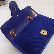 Gucci Marmont velvet Small shoulder bag in Dark Blue - 3