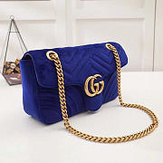 Gucci Marmont velvet Medium shoulder bag in Dark Blue - 5