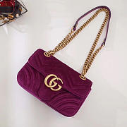 Gucci Marmont velvet Small shoulder bag in Dark Purple - 5