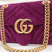 Gucci Marmont velvet Small shoulder bag in Dark Purple - 3