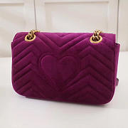 Gucci Marmont velvet Small shoulder bag in Dark Purple - 6