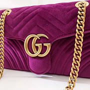 Gucci Marmont velvet Medium shoulder bag in Dark Purple - 3