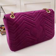 Gucci Marmont velvet Large shoulder bag in Dark Purple - 3