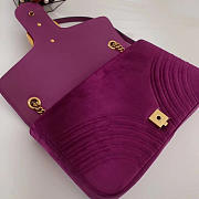 Gucci Marmont velvet Large shoulder bag in Dark Purple - 4