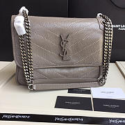 YSL Monogram shoulder bag in Gray - 4