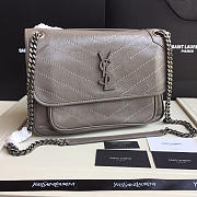 YSL Monogram shoulder bag in Gray - 2