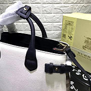Burberry Classic Leather Tote Bag with White - 6