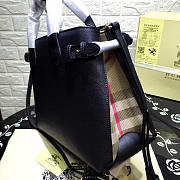 Burberry Classic Leather Tote Bag with Black - 2
