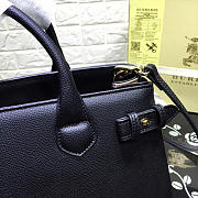 Burberry Classic Leather Tote Bag with Black - 6