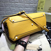 Burberry Classic Leather Tote Bag with Yellow - 2