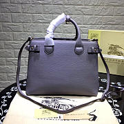 Burberry Classic Leather Tote Bag with Gray - 6