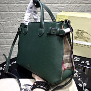 Burberry Classic Leather Tote Bag with Green - 2