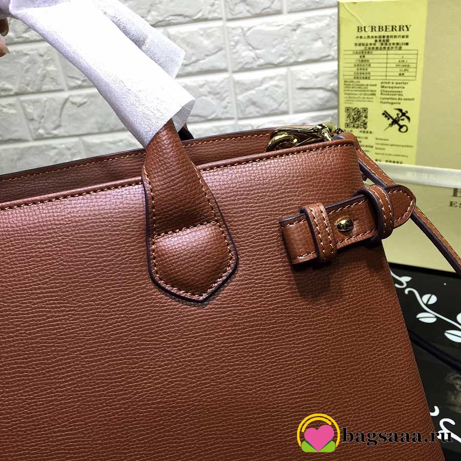 Burberry Classic Leather Tote Bag with Brown - bagsaaa.ru
