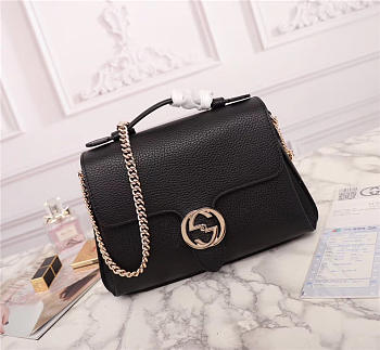 Gucci Orignial Calfskin Handbag in Black 510320