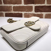 Gucci Pearly Marmont Flap Belt Bag Leather White 476809 - 6