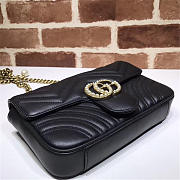 Gucci Pearly Marmont Flap Belt Bag Leather black 476809 - 6