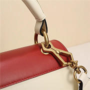 Gucci Queen Margaret Calfskin Handle Bag In White Red 476541 - 3