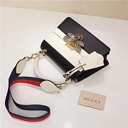 Gucci Queen Margaret Calfskin Handle Bag In White Black 476541 - 4