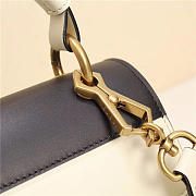 Gucci Queen Margaret Calfskin Handle Bag In White Black 476541 - 2