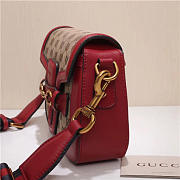 Gucci Original Canvas Calfskin Shoulder Bag Red 384821 - 2