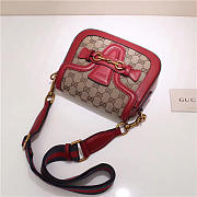 Gucci Original Canvas Calfskin Shoulder Bag Red 384821 - 3