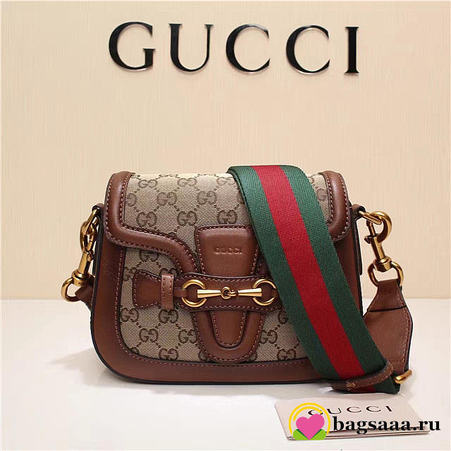 Gucci Original Canvas Calfskin Shoulder Bag Khaki 384821 - 1